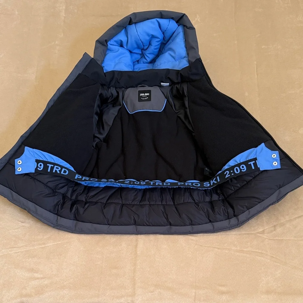 Zara Ski Hooded Black Ski Jacket